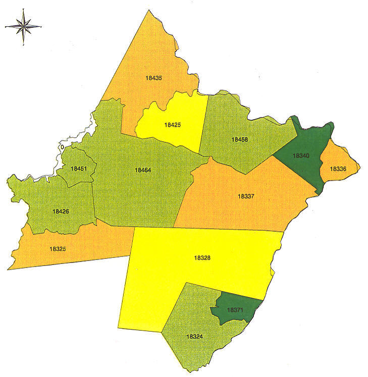 Pennsylvania Radon Map, Bucks County Radon, Northampton County Radon ...